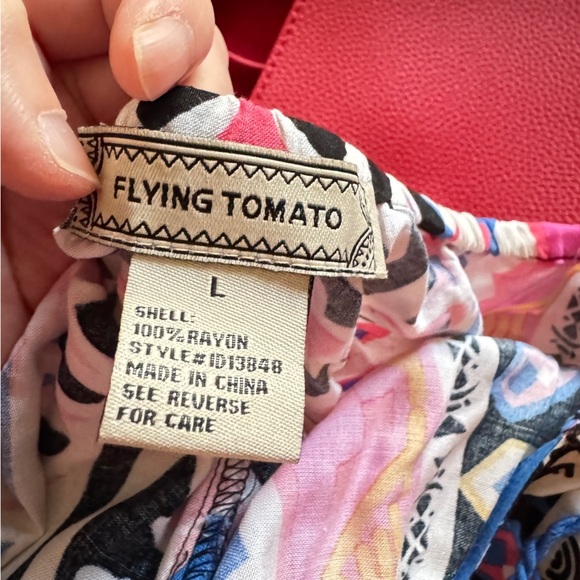 Anthropologie Flying Tomato Bohemian Ethnic Print Halter Maxi Dress L - Picture 8 of 9